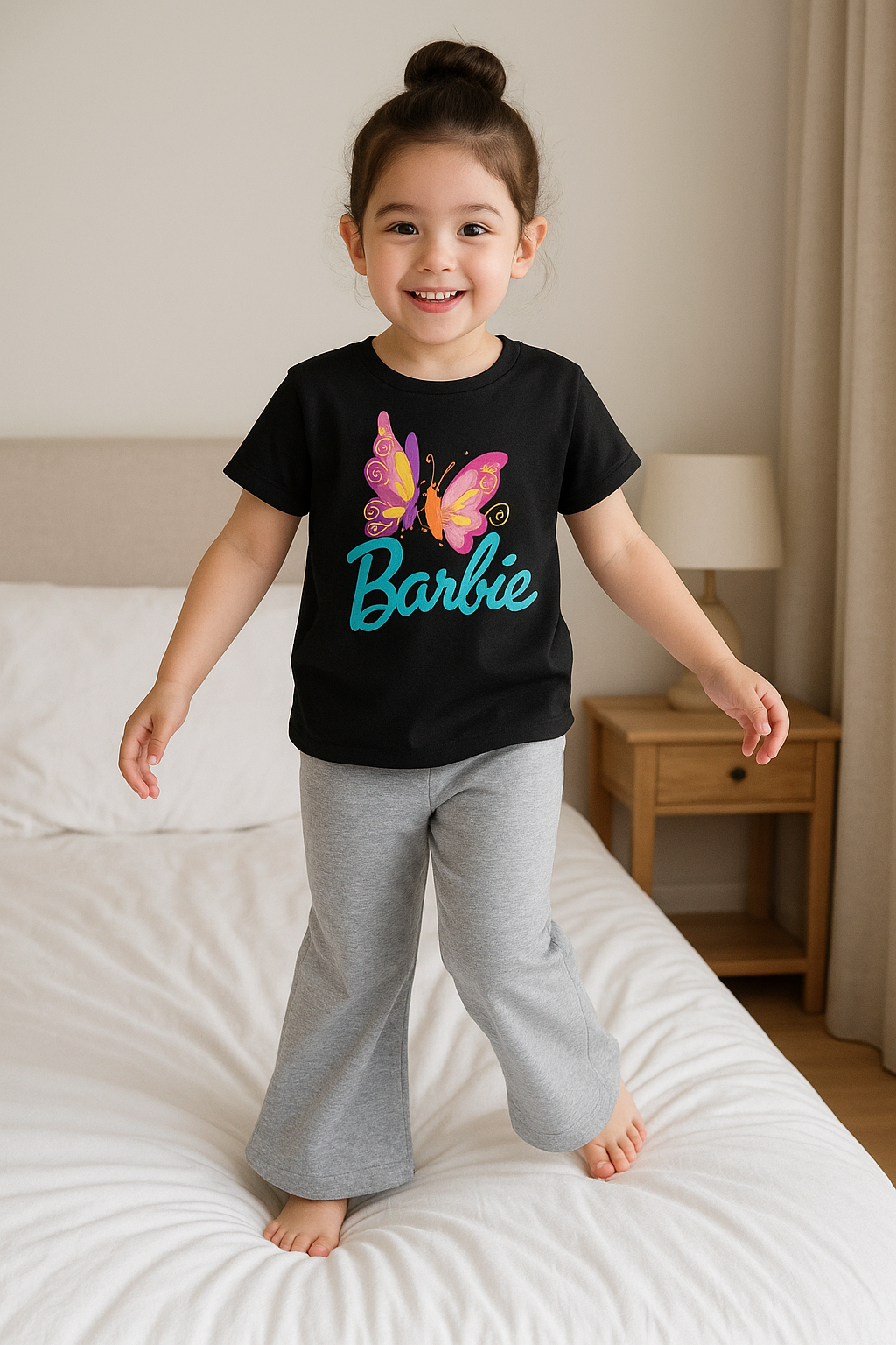 Kids T-Shirt & Plazzo Set (Barbie)