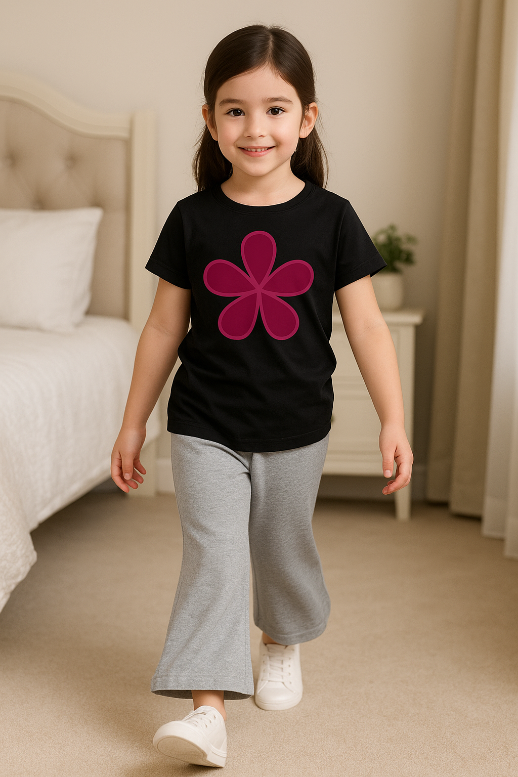 Kids T-Shirt & Plazzo Set (Flower)