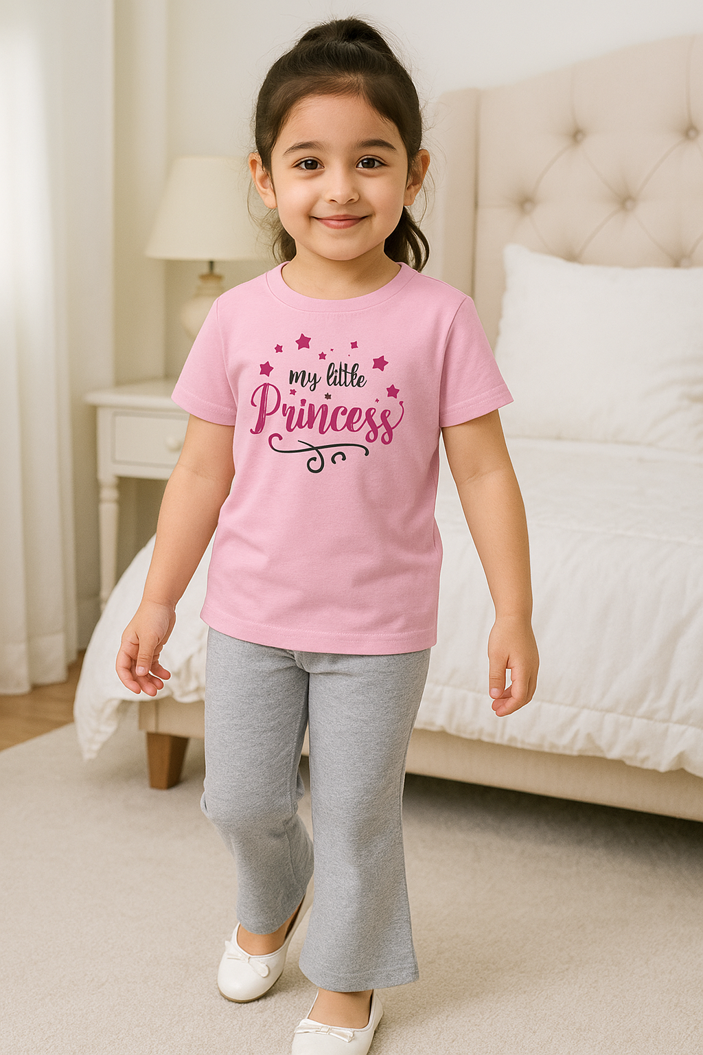 Kids T-Shirt & Plazzo Set (Little Princess)