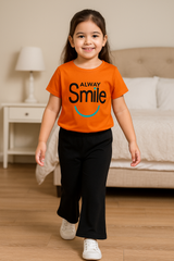 Kids T-Shirt & Plazzo Set (Smile)