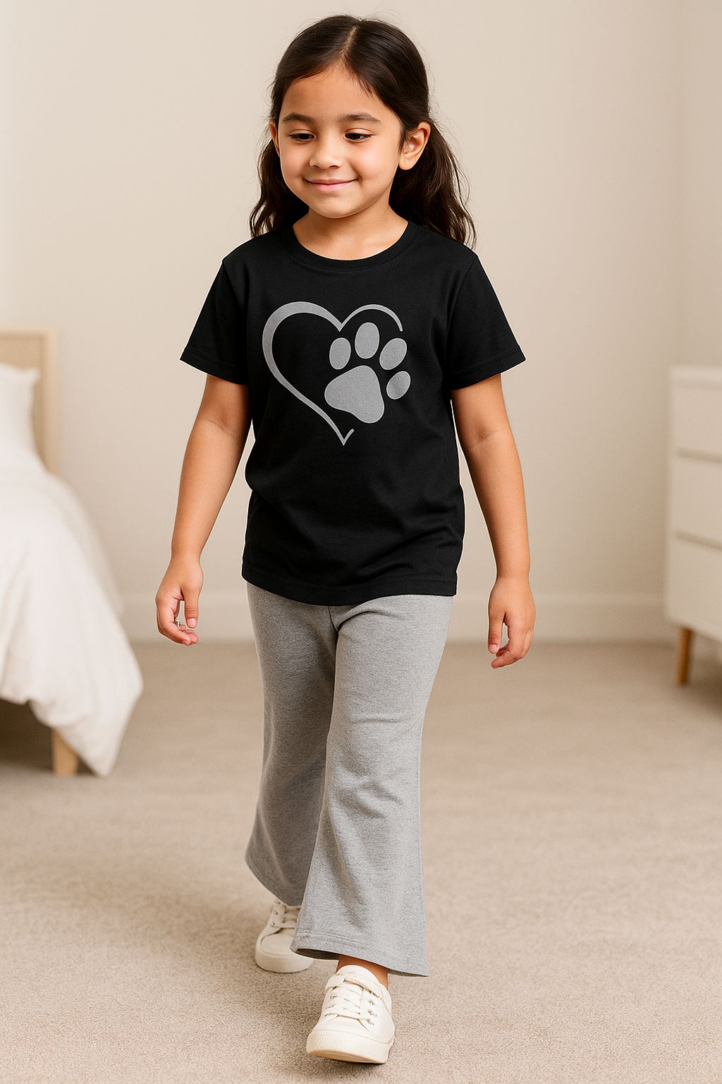 Kids T-Shirt & Plazzo Set (Love Feet)