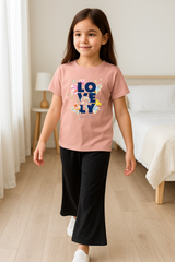 Kids T-Shirt & Plazzo Set (Lovely)