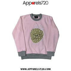 Fleece Printed Sweatshirt (Cherry)