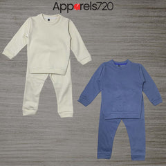 Pack of 2 Fleece Plain Track Suit (Cream-Malaysian)