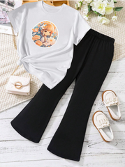 Kids T-Shirt & Plazzo Set (Girl)