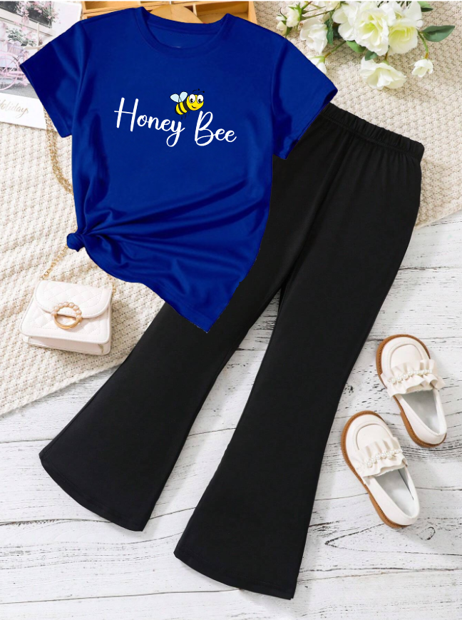 Kids T-Shirt & Plazzo Set (Honey Bee)