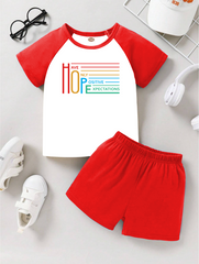 Raglan T-Shirt & Shorts Set For Kids (Hope)