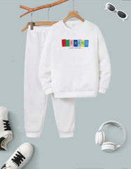 Fleece Track Suit (White-Weekend)