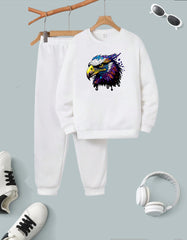 Fleece Track Suit (White-Eagle)