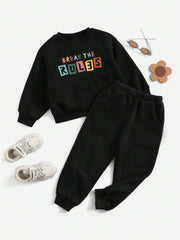 Fleece Track Suit (Black-Rules)