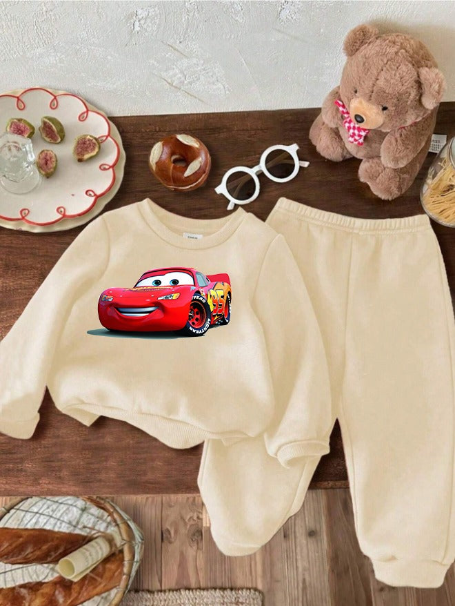 Fleece Track Suit (Cream-Car)