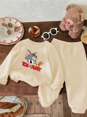 Fleece Track Suit (Cream-Tom& jerry)