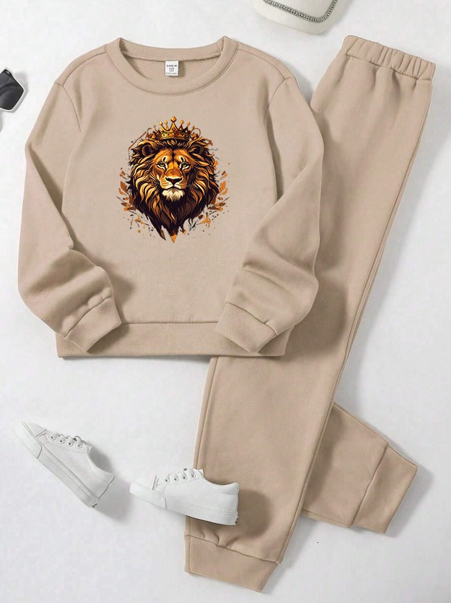 Fleece Track Suit (Skin-Lion)