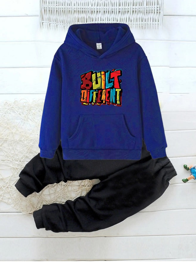 Hoodie & Trouser (Blue-Built)