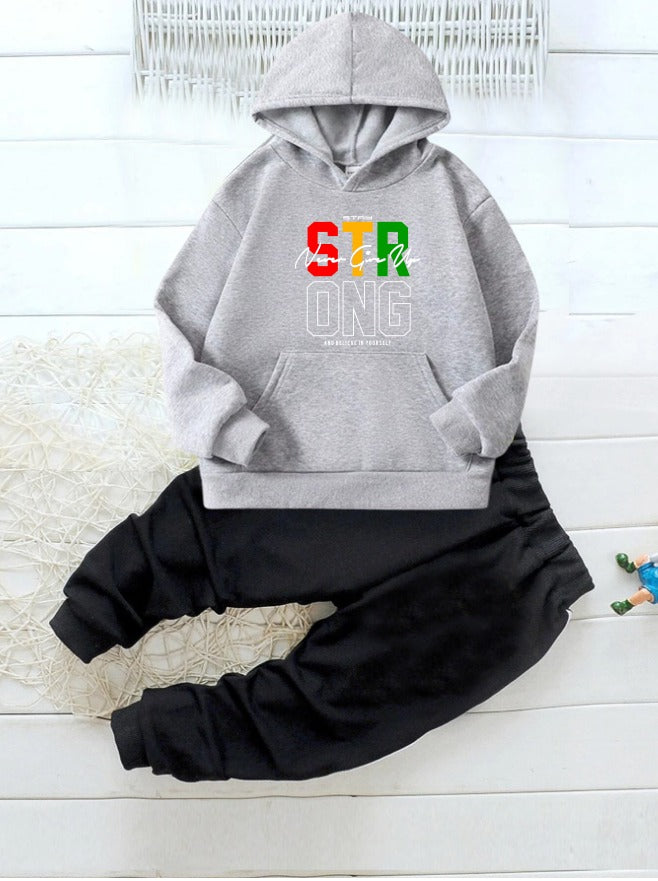 Hoodie & Trouser (Grey-Strong)