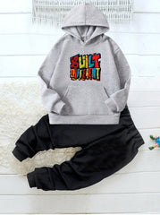 Hoodie & Trouser (Grey-Built)