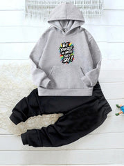 Hoodie & Trouser (Grey-Be Yourself)