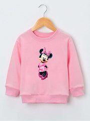 Sweatshirt For Kids (Pink-Mickey)