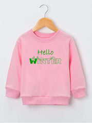 Sweatshirt For Kids (Pink-Hello)