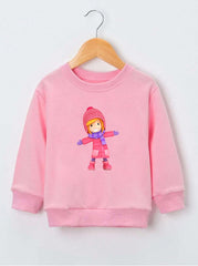 Sweatshirt For Kids (Pink-Doll)