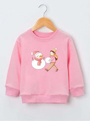 Sweatshirt For Kids (Pink-winter)