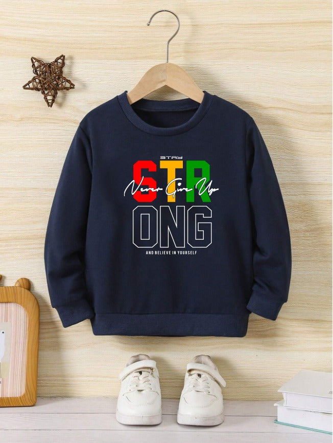 Sweatshirt For Kids (NavyBlue-Strong)