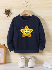 Sweatshirt For Kids (NavyBlue-Star)