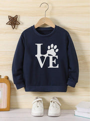 Sweatshirt For Kids (NavyBlue- Love)