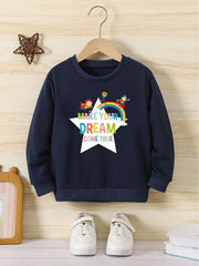 Sweatshirt For Kids (NavyBlue-Dream)