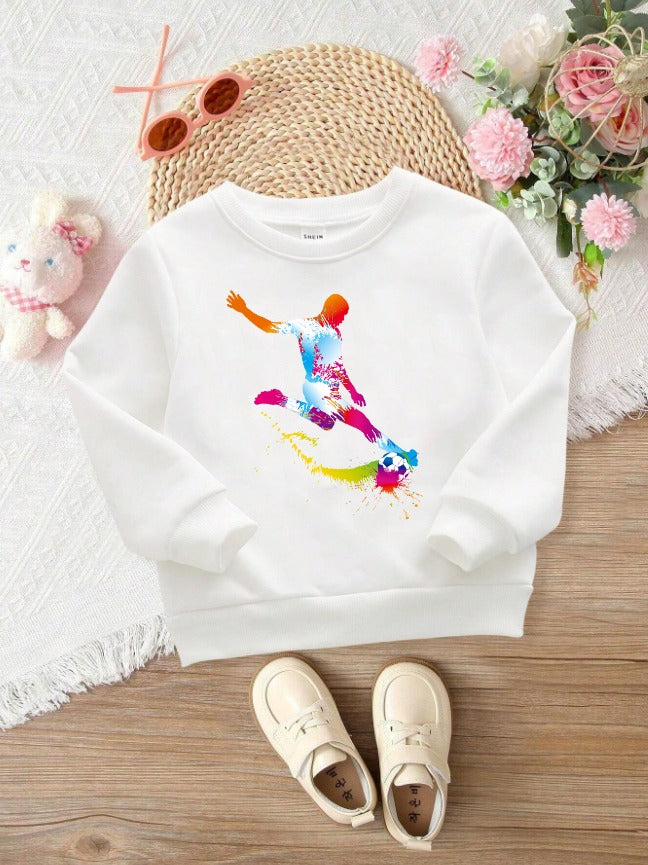 Sweatshirt For Kids (White-player)