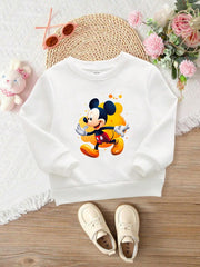 Sweatshirt For Kids (White-Dancing Mickey)