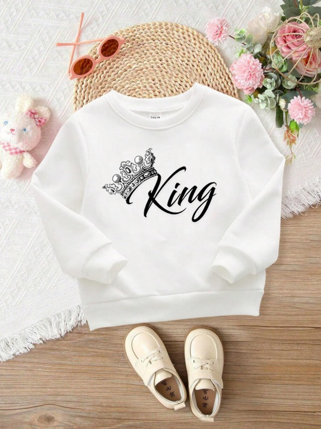 Sweatshirt For Kids (White-King)