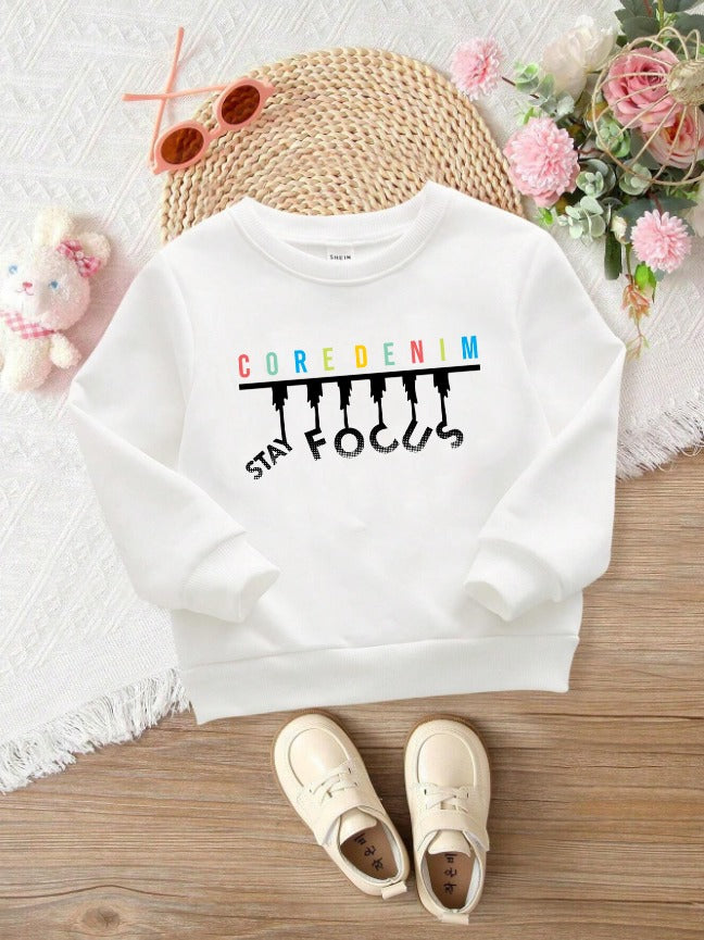 Sweatshirt For Kids (White-Foucus)