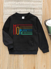 Sweatshirt For Kids (Black-Hope)