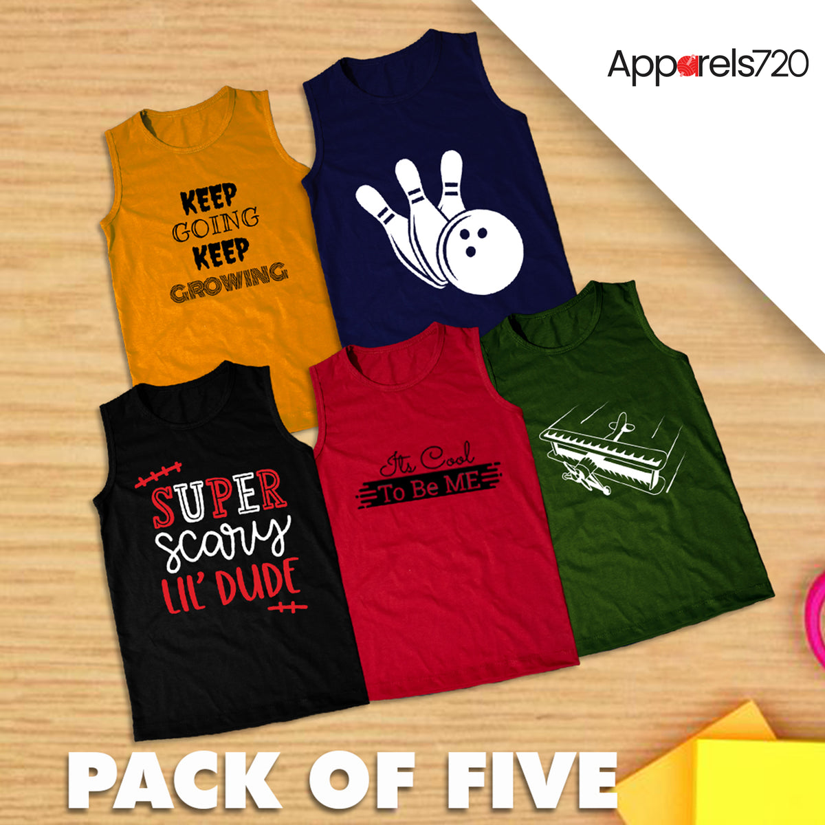 Sando Pack of 5 For Kids (Keep-Bowling-Super-Cool-Jet)