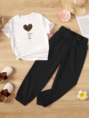 Kids T-Shirt & Trouser Set (Love)