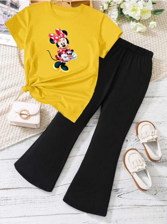 Kids T-Shirt & Plazzo Set (Mickey)