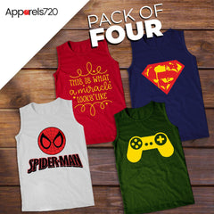 Sando Pack of 4 For Kids (Miracle-Superman-Spiderman-Joystick)