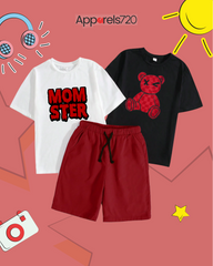 Kids T-Shirt & Short Combo (Momster-Bear)