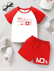 Raglan T-Shirt & Shorts Set For Kids (Out Of The Box)