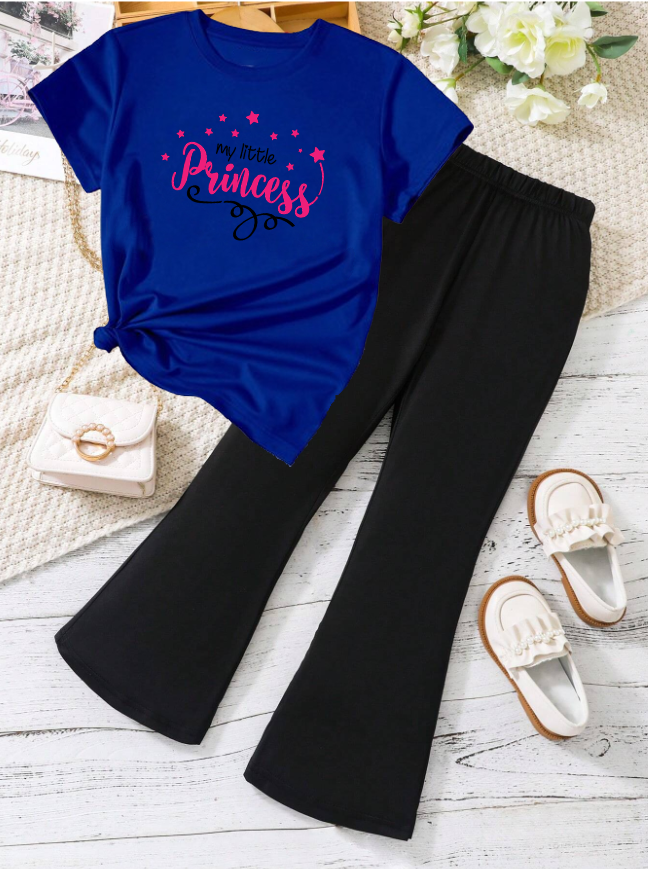 Kids T-Shirt & Plazzo Set (Princess)