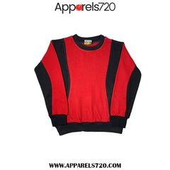 Fleece Panel Sweatshirt (Black-Red)