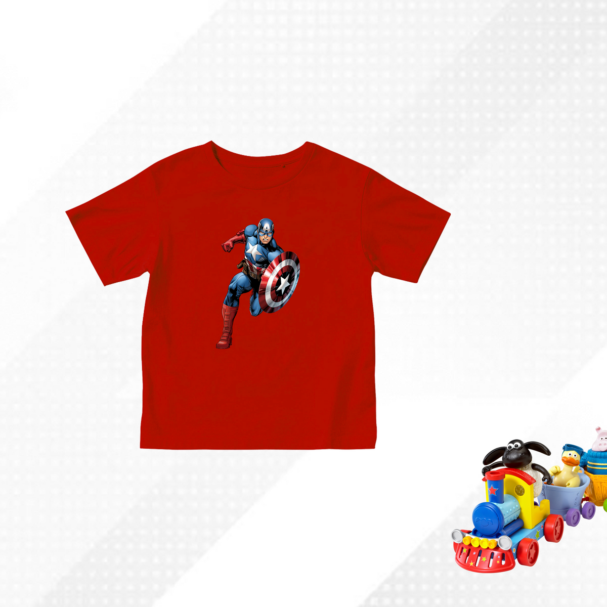 Half Sleeve T-Shirts for Kids (Captain-America)