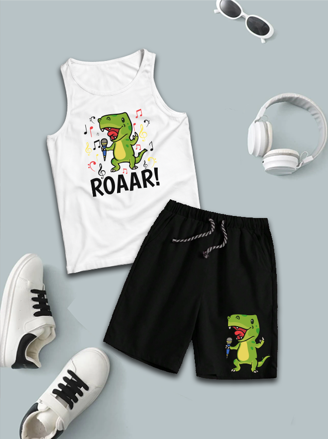 Sando & Short Set For Kids (Roar)