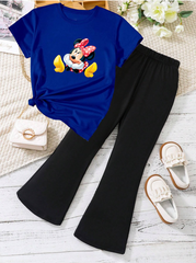 Kids T-Shirt & Plazzo Set (Laydown Mickey)