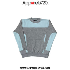 Fleece Panel Sweatshirt (Sky-Grey)