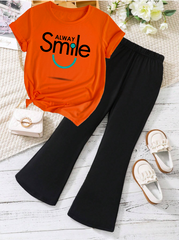 Kids T-Shirt & Plazzo Set (Smile)