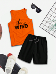 Sando & Short Set For Kids (Stay-Wild)