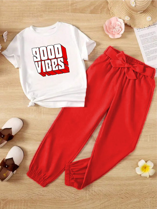 Kids T-Shirt & Trouser Set (Vibes)