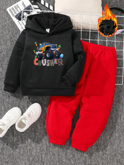 Hoodie & Trouser (Black-Crusher)